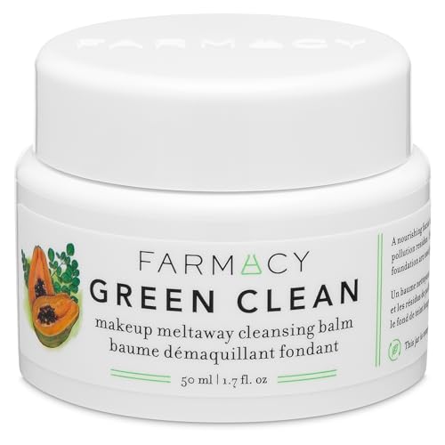 Farmacy Natural Cleansing Balm - Green Clean Makeup Remover Balm - Effortlessly Removes Makeup & SPF - Travel Size 1.7oz Makeup Cleansing Balm - Morena Vogue