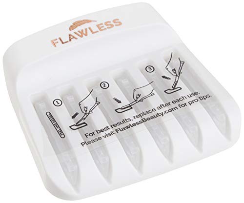 Finishing Touch Flawless Dermaplane Glo Facial Exfoliator Replacement Heads Only, Dermaplane Tool Not Included, White, 6 Count (Packaging may vary) - Morena Vogue