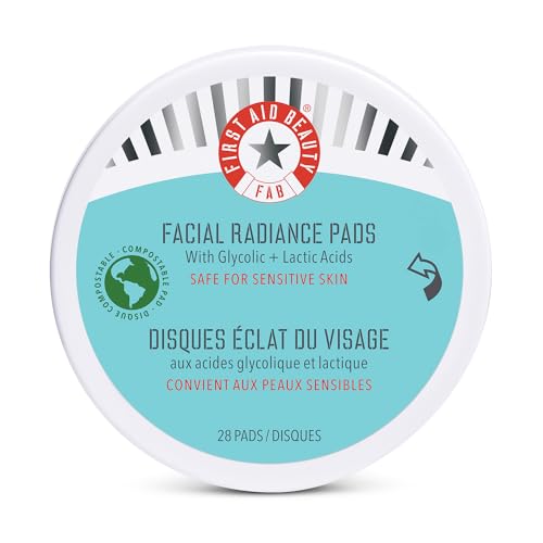 First Aid Beauty Facial Radiance Pads – Daily Exfoliating Pads with AHA that Help Tone & Brighten Skin – Compostable for Daily Use – 28 Pads - Morena Vogue