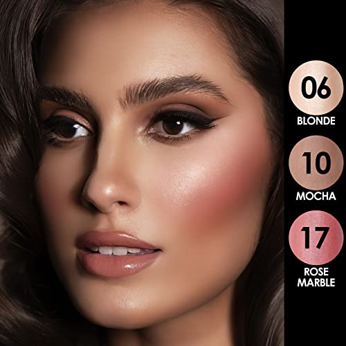 FOCALLURE 3 Pcs Cream Contour Sticks,Shades with Highlighter & Bronzer & Blush,Non-greasy Long-wear Face Contouring Pen,Easy to Sculpt the Face and Create a Lightweight Finishing Makeup,LIGHT-MEDIUM - Morena Vogue