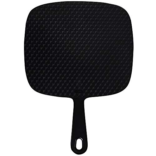 ForPro Professional Collection Extra Large Hand Mirror with Handle, 9" W x 12" L, Multi-Purpose Handheld Mirror with Distortion-Free Reflection, Black - Morena Vogue