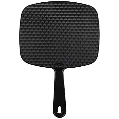 ForPro Professional Collection Premium Hand Mirror with Handle, 6.3" W x 9.6" L, Multi-Purpose Handheld Mirror with Distortion-Free Reflection, Black - Morena Vogue