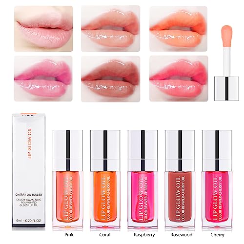 Fovcos Hydrating Lip Glow Oil, Moisturizing Lip Glow Oil, Lip Plumper Gloss, Transparent Lip Gloss, Lip Oil, Plumping Lip Oil, Lip Balm, Tinted Lip Balm Lip Care - Morena Vogue