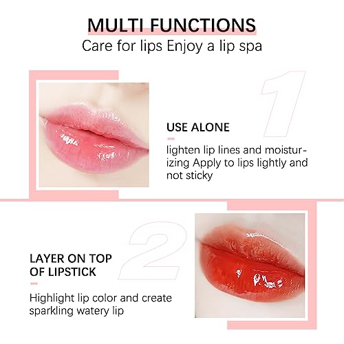 Fovcos Hydrating Lip Glow Oil, Moisturizing Lip Glow Oil, Lip Plumper Gloss, Transparent Lip Gloss, Lip Oil, Plumping Lip Oil, Lip Balm, Tinted Lip Balm Lip Care - Morena Vogue