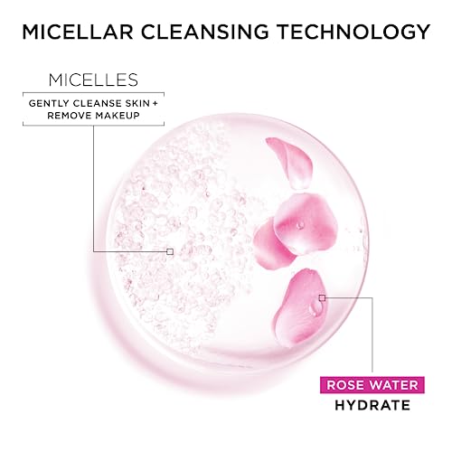 Garnier Micellar Water with Rose Water and Glycerin, Facial Cleanser & Makeup Remover, All-in-1 Hydrating, 13.5 Fl Oz (400mL), 1 Count (Packaging May Vary) - Morena Vogue