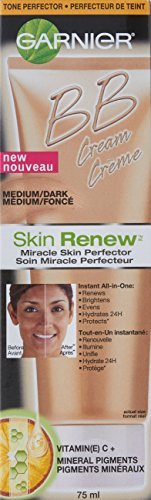 Garnier Skin Renew Miracle Skin Perfector B.B. Cream, Medium and Deep, 2.5 Fluid Ounce - Morena Vogue