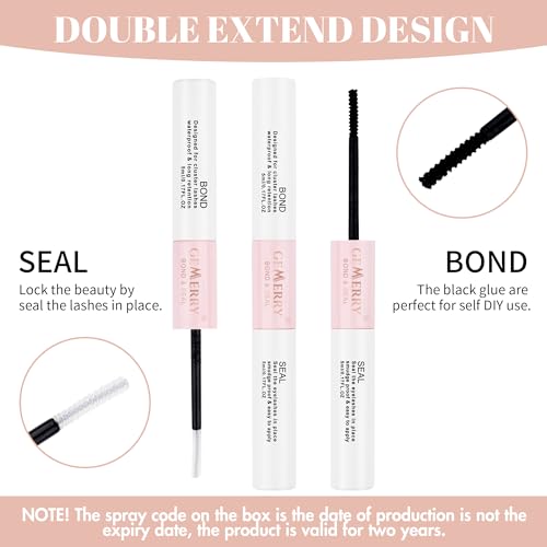 GEMERRY Lash Bond and Seal Cluster Lash Glue for Individual Lashes Long Retention 48-72 Hours Waterproof Individual Lash Glue for Lash Clusters DIY Eyelash Extensions Glue at Home - Morena Vogue