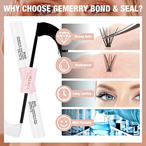 GEMERRY Lash Bond and Seal Cluster Lash Glue for Individual Lashes Long Retention 48-72 Hours Waterproof Individual Lash Glue for Lash Clusters DIY Eyelash Extensions Glue at Home - Morena Vogue