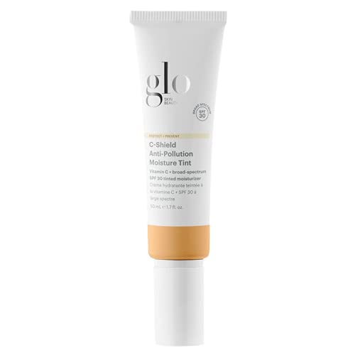 Glo Skin Beauty C-Shield Anti-Pollution Moisture Tint - Tinted Moisturizer With SPF 30 for Face, Broad Spectrum Protection & Vitamin C, 1.7 Oz (5W-Medium) - Morena Vogue