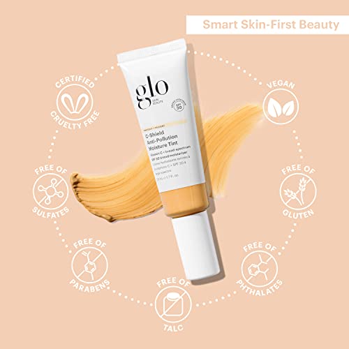 Glo Skin Beauty C-Shield Anti-Pollution Moisture Tint - Tinted Moisturizer With SPF 30 for Face, Broad Spectrum Protection & Vitamin C, 1.7 Oz (5W-Medium) - Morena Vogue