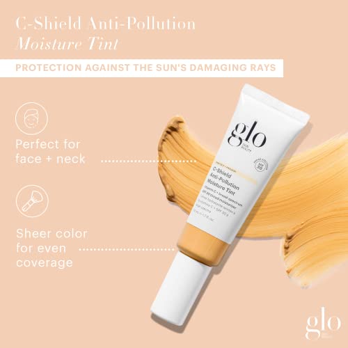 Glo Skin Beauty C-Shield Anti-Pollution Moisture Tint - Tinted Moisturizer With SPF 30 for Face, Broad Spectrum Protection & Vitamin C, 1.7 Oz (5W-Medium) - Morena Vogue