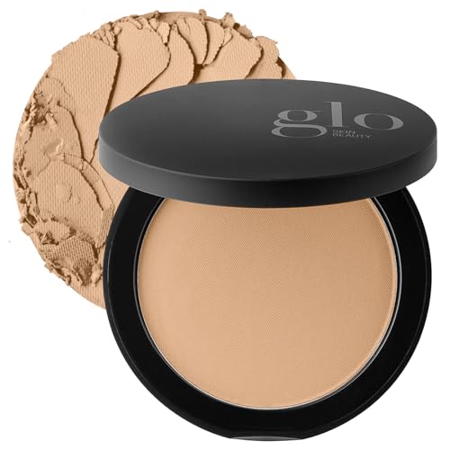 Glo Skin Beauty Pressed Base Powder Foundation Makeup (Honey Medium) - Flawless Coverage for a Radiant Natural, Second-Skin Finish - Morena Vogue