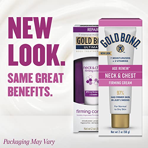 Gold Bond Age Renew Neck & Chest Firming Cream, 2 oz., Clinically Tested Skin Firming Cream - Morena Vogue