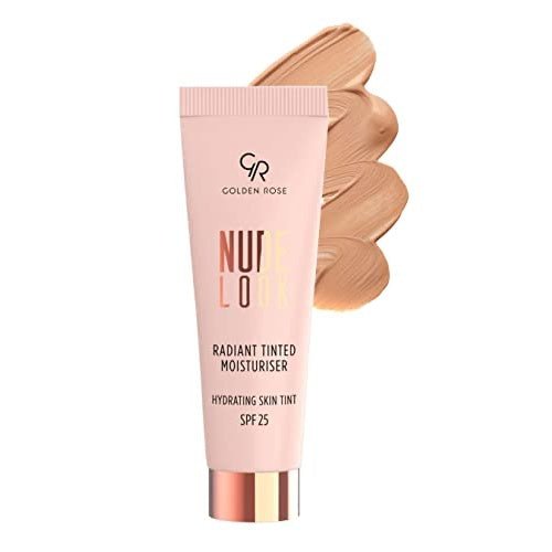 Golden Rose Radiant Tinted Moisturiser Oil-Free Glowy Tinted Moisturizer Foundation UV SPF 25 (MEDIUM TINT) - Morena Vogue