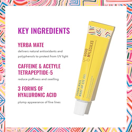 Good Molecules Yerba Mate Wake Up Eye Gel - Yerba Mate, Hyaluronic Acid and Caffeine to Hydrate, Minimize Puffiness and Swelling - Skincare for Face - Morena Vogue