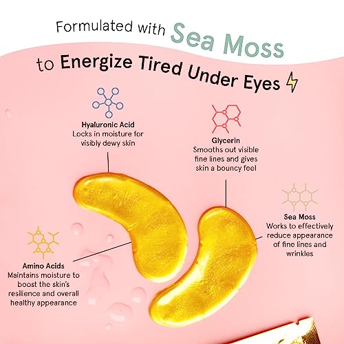 grace & stella Under Eye Mask (Gold, 24 Pairs) Reduce Dark Circles, Puffy Eyes, Undereye Bags, Wrinkles - Gel Under Eye Patches - Gifts for Women - Birthday Gifts for Women - Vegan Cruelty Free - Morena Vogue