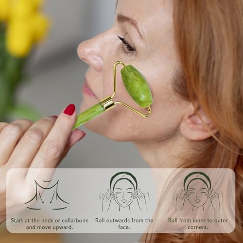 Gua Sha Facial Tools & Jade Roller Set for Skin Care, Reduce Puffiness and Improve Wrinkles, Guasha Tool for Face, Gua Sha Stone Self Care Gift for Woman Man - Morena Vogue