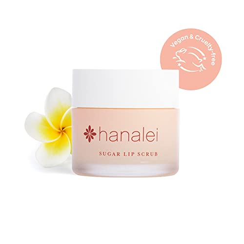 Hanalei Vegan and Cruelty-Free Sugar Lip Scrub Exfoliator | Hawaiian Cane Sugar, Kukui Oil, Shea Butter | Exfoliate, Smooth, Rejuvenate Lips | Made in USA | Lip Care (22 g) - Morena Vogue