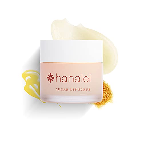 Hanalei Vegan and Cruelty-Free Sugar Lip Scrub Exfoliator | Hawaiian Cane Sugar, Kukui Oil, Shea Butter | Exfoliate, Smooth, Rejuvenate Lips | Made in USA | Lip Care (22 g) - Morena Vogue