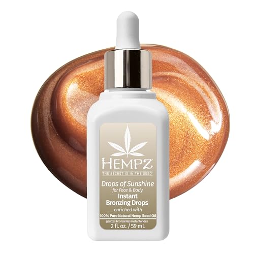 Hempz Instant Bronzing Drops, Face and Body Bronzer, Drops of Sunshine, 2 oz. - Morena Vogue