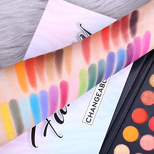 Highly Pigmented Eye Makeup Palette, Matte Shimmer Metallic Eyeshadow Pallet Long Lasting Blendable Natural Colors Make Up Eye Shadows Cosmetics Gift Kit - Morena Vogue