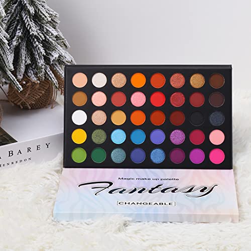 Highly Pigmented Eye Makeup Palette, Matte Shimmer Metallic Eyeshadow Pallet Long Lasting Blendable Natural Colors Make Up Eye Shadows Cosmetics Gift Kit - Morena Vogue