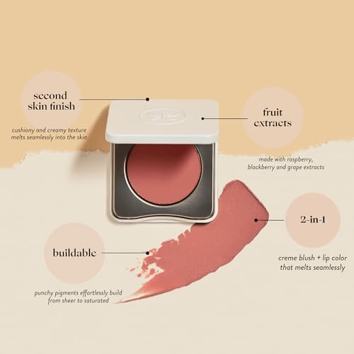 Honest Beauty 2-in-1 Creme Cheek Blush + Lip Color | EWG Verified, Vegan + Cruelty Free | Rose Pink, .1 oz - Morena Vogue