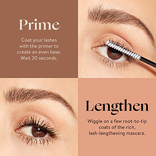 Honest Beauty 2-in-1 Extreme Length Clean Mascara + Lash Primer | Lengthening + Volumizing | EWG Verified + Cruelty Free | Black, .27 fl oz - Morena Vogue