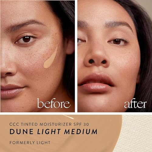 Honest Beauty CCC Clean Corrective with Vitamin C Tinted Moisturizer | Mineral SPF 30 | Vegan + Cruelty Free | Dune Light Medium, 1 fl oz - Morena Vogue