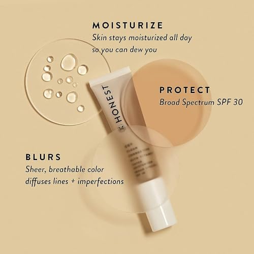 Honest Beauty CCC Clean Corrective with Vitamin C Tinted Moisturizer | Mineral SPF 30 | Vegan + Cruelty Free | Dune Light Medium, 1 fl oz - Morena Vogue