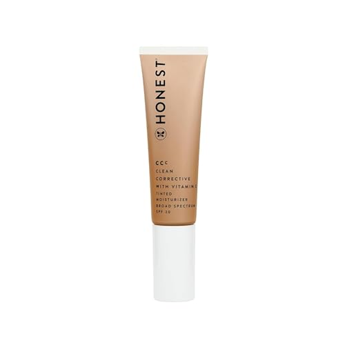 Honest Beauty CCC Clean Corrective with Vitamin C Tinted Moisturizer | Mineral SPF 30 | Vegan + Cruelty Free | Dune Light Medium, 1 fl oz - Morena Vogue