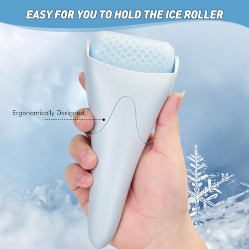 Ice Roller for Face,Eyes,Women Gifts Idea,Therapeutic Cooling to Tighten Brighten Complexion and Reduce Wrinkles,Massager Under Eye Puffiness,Migraine and Pain Relidf (Haze Blue) - Morena Vogue