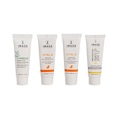 IMAGE Skincare, Four Star Favorites Introductory Skin Care 4 Step Regimen Set for Brighter, Healthier Looking Skin, Holiday Ltd. Edition 0.25 oz (Pack of 4) - Morena Vogue