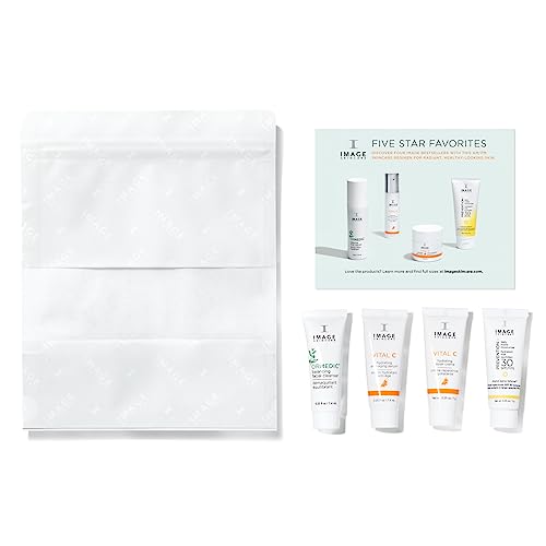 IMAGE Skincare, Four Star Favorites Introductory Skin Care 4 Step Regimen Set for Brighter, Healthier Looking Skin, Holiday Ltd. Edition 0.25 oz (Pack of 4) - Morena Vogue