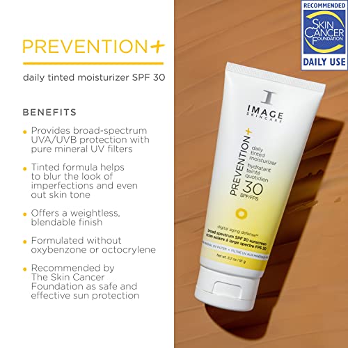 IMAGE Skincare PREVENTION+ Daily Tinted Moisturizer SPF 30 Sunscreen, No White Cast, 3.2oz - Morena Vogue