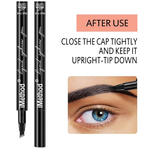 iMethod Eyebrow Pen - iMethod Eye Brown Makeup, Eyebrow Pencil with a Micro-Fork Tip Applicator Creates Natural Looking Brows Effortlessly and Stays on All Day, Light Brown - Morena Vogue