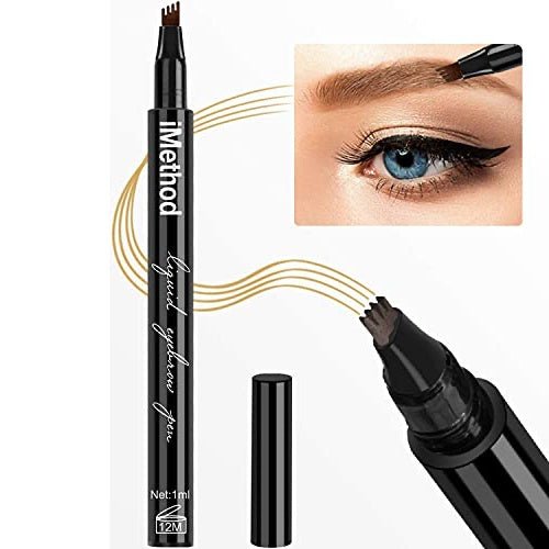 iMethod Eyebrow Pen - iMethod Eye Brown Makeup, Eyebrow Pencil with a Micro-Fork Tip Applicator Creates Natural Looking Brows Effortlessly and Stays on All Day, Light Brown - Morena Vogue