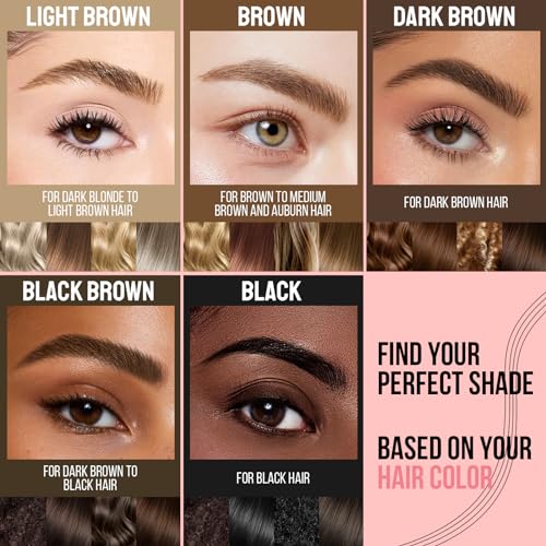 iMethod Microblading Eyebrow Pen - Eyebrow Pencil Magical Upgraded Eye Brow Pencils for Women with 4 Fork Tip & Spoolie Brush for Natural-Looking Hair-Like Defined Brows, Last All-Day, Light Brown - Morena Vogue