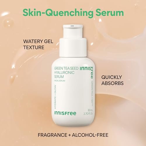 innisfree Green Tea Seed Hyaluronic Acid Cream With Barrier Boosting Complex and Ceramide, Korean Hydrating Face Moisturizer and Balancing Cream - Morena Vogue