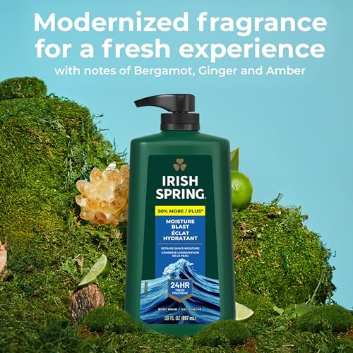 Irish Spring Moisture Blast Body Wash, 30 Oz Pump - Morena Vogue