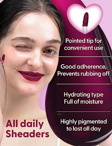 It'S SKIN Tincy All Daily Tattoo Long-Lasting Lip Stain Tint 4g (08 Burgundy Balm) - Non-Transfer | Smooth Satin Finish, Rich Pigmentation | Moisturizing, Comfortable Vivid Color for Lasting All-Day - Morena Vogue