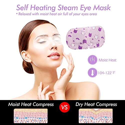 Jekeno Steam Eye Mask, 16 Packs Eye Masks for Dry Eyes Dark Circles and Puffiness, 40-60 Minutes Self Heated Steam Warm Eye Mask, Christmas Spa Gifts for Women - Morena Vogue