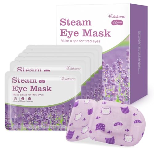 Jekeno Steam Eye Mask, 16 Packs Eye Masks for Dry Eyes Dark Circles and Puffiness, 40-60 Minutes Self Heated Steam Warm Eye Mask, Christmas Spa Gifts for Women - Morena Vogue