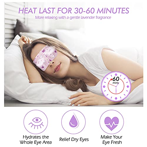 Jekeno Steam Eye Mask, 16 Packs Eye Masks for Dry Eyes Dark Circles and Puffiness, 40-60 Minutes Self Heated Steam Warm Eye Mask, Christmas Spa Gifts for Women - Morena Vogue