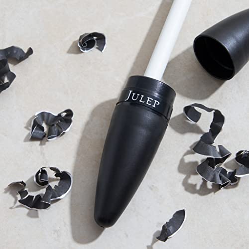 Julep Cosmetic Makeup Pencil Sharpener - Eyeliner, Lip Liner and Eyebrow Pencils - Compact Travel Friendly - Easy to Clean - Universal Sharpener for Wood and Plastic Pencils - German Made Steel - Morena Vogue