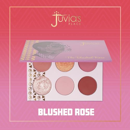 Juvia's Place - The Blushed Rose - Rosy, Pinks, Rose-Gold, Shades of 6, Eyeshadow Palette, Professional Eye Makeup, Pigmented Eyeshadow Palette, Makeup Palette - Morena Vogue