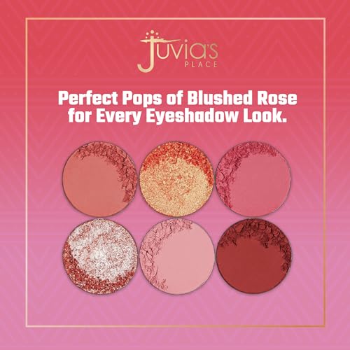 Juvia's Place - The Blushed Rose - Rosy, Pinks, Rose-Gold, Shades of 6, Eyeshadow Palette, Professional Eye Makeup, Pigmented Eyeshadow Palette, Makeup Palette - Morena Vogue