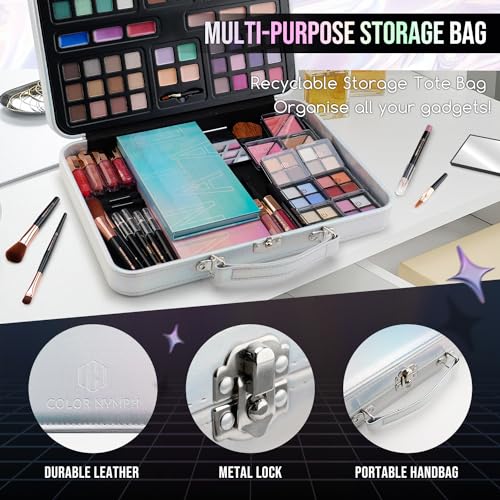 Kids Makeup Sets for Girls 8-10, Teen Makeup Kits for Beginner Starter with Silver Case, Portable Traveling Full Makeup Kit with Everything, Cosmetics Makeup Gift Set for Birthday - Morena Vogue