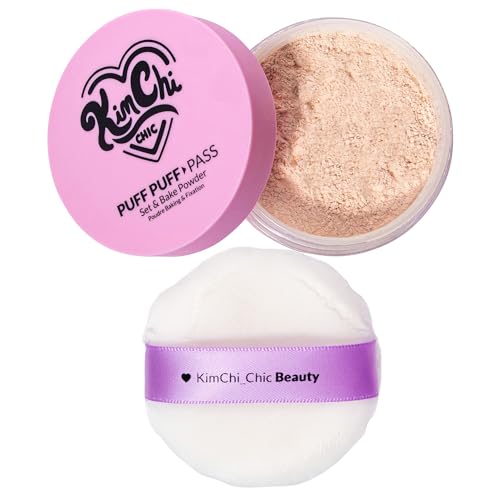 KimChi Chic Beauty Puff Puff Pass Set & Bake Setting Powder, Soft Finishing Powder - Translucent - Morena Vogue