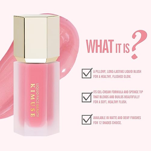 KIMUSE Soft Cream Blush Makeup, Liquid Blush for Cheeks, Weightless, Long-Wearing, Smudge Proof, Natural-Looking, Dewy Finish - Morena Vogue